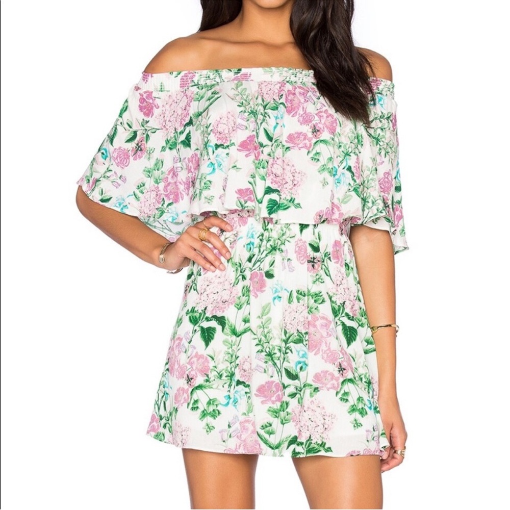 Casita Mini Dress in Poppies & Cream Cloud, x-small